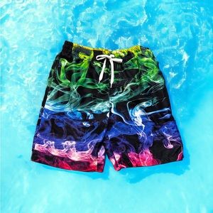Swim Trunks Colorful Smoke ￼Boys Size 10 ￼